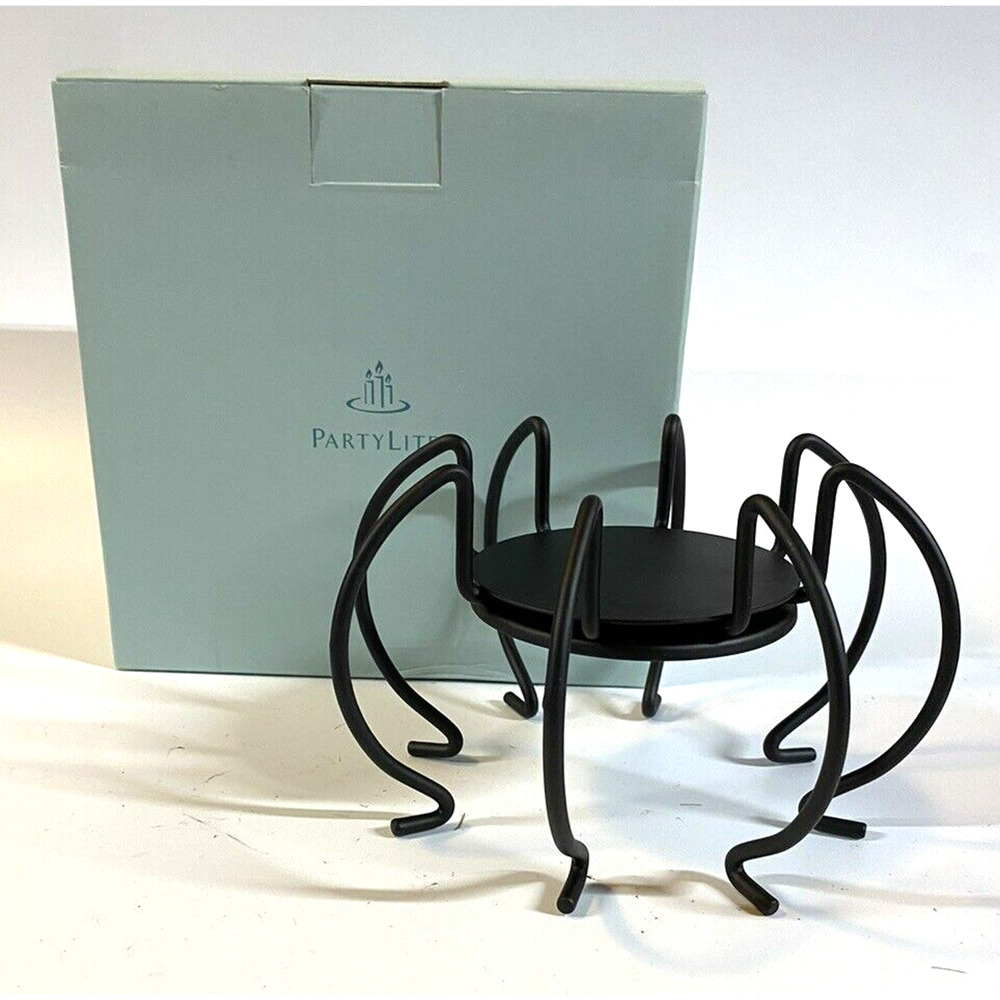 Partylite‎ Black Metal Spider Candle Holder NIB P8B P8728
